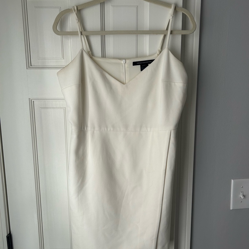 French connections Elegant White Sleeveless Dress